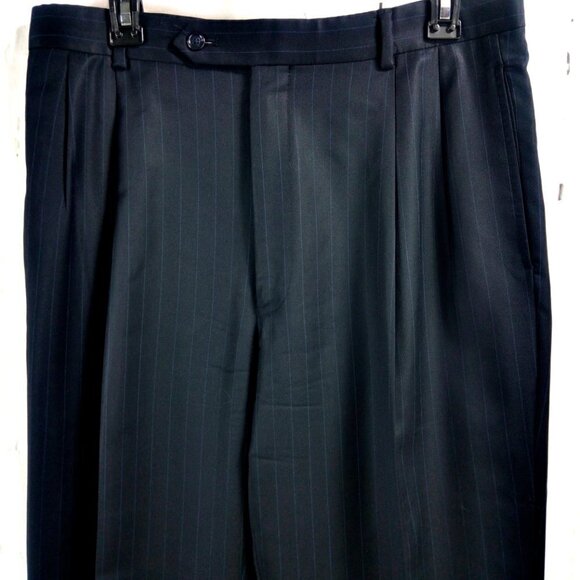 Jos A Bank 1905 41L Deep Blue Striped 2pc Suit - Picture 15 of 16